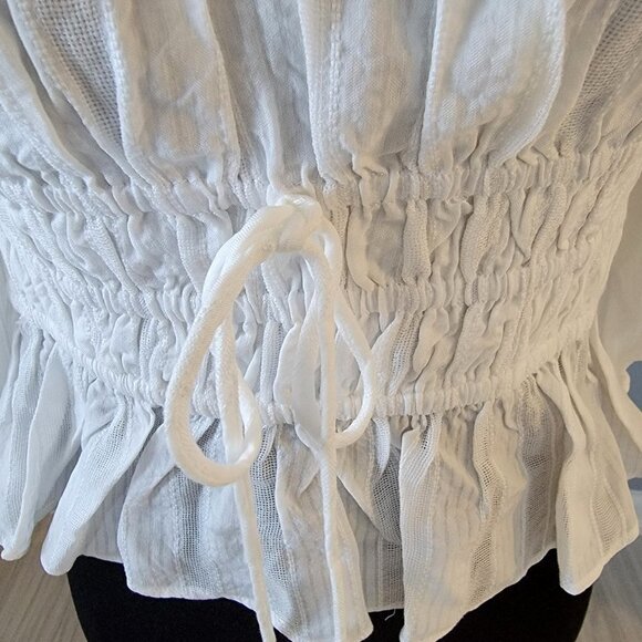 NWT Revolve MINKPINK WHITE NORAH TOP TIE FRONT - Picture 8 of 16